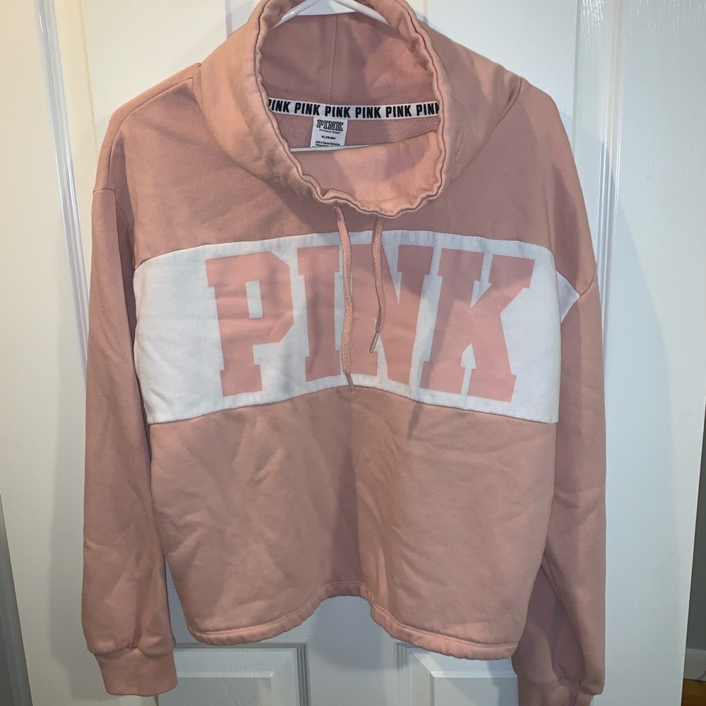 Pink cropped hoodie